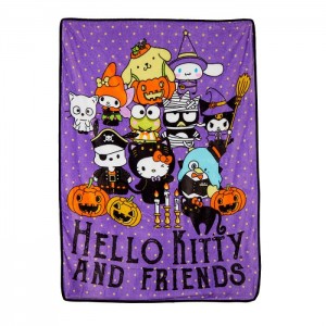 Hello Kitty Hello Kitty and Friends Halloween Portrait Throw Blanket Purple | USA_HK46551