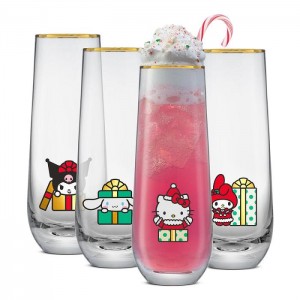 Hello Kitty Hello Kitty and Friends Holiday Stemless Flutes Multicolor | USA_HK72374
