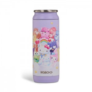Hello Kitty Hello Kitty and Friends x Care Bears Igloo 16 Oz Can Cooler Purple | USA_HK30087