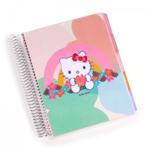 Hello Kitty Hello Kitty and Friends x Erin Condren Rainbow Relaxation 2025 LifePlanner Multicolor | USA_HK73253