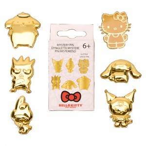 Hello Kitty Hello Kitty and Friends x Loungefly 50th Anniv. Gold Blind Box Pin Gold | USA_HK32835