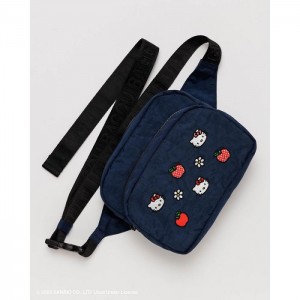 Hello Kitty Hello Kitty x Baggu Embroidered Fanny Pack Navy | USA_HK32008