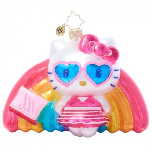 Hello Kitty Hello Kitty x Christopher Radko Handmade Glass Ornament (Pool Party) Multicolor | USA_HK31839