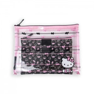 Hello Kitty Hello Kitty x Impressions Slim Pouch Set (Black) Pink | USA_HK80099