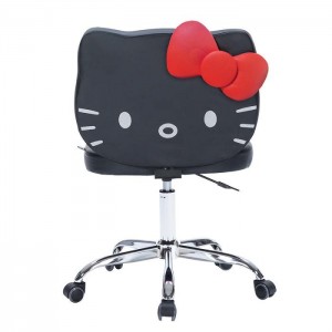 Hello Kitty Hello Kitty x Impressions Vanity Faux Leather Swivel Vanity Chair Black | USA_HK20567