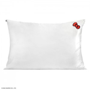 Hello Kitty Hello Kitty x Kitsch Bow Pillowcase (Solid Ivory) White | USA_HK45309