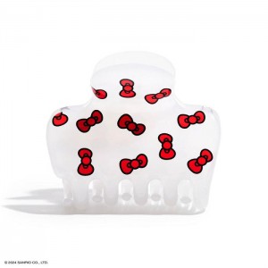 Hello Kitty Hello Kitty x Kitsch Puffy Claw Clip (Bows) White | USA_HK71424