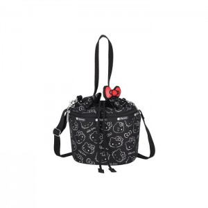Hello Kitty Hello Kitty x LeSportsac Drawstring (I Am A Star) Black | USA_HK55842