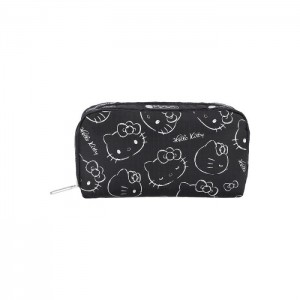 Hello Kitty Hello Kitty x LeSportsac Rectangular Cosmetic Bag (I Am A Star) Black | USA_HK74084