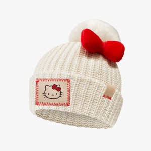 Hello Kitty Hello Kitty x Love Your Melon Pom Beanie (Kids) White | USA_HK93405