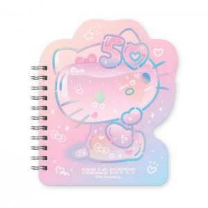 Hello Kitty Hello Kitty x Studio Oh! 50th Anniversary Die-Cut Spiral Notebook Pink | USA_HK97812