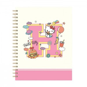 Hello Kitty Hello Kitty x Studio Oh! College Letters Extra-Large Spiral Notebook Pink | USA_HK82594