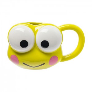 Hello Kitty Keroppi Face Sculpted Mug Yellow | USA_HK33684