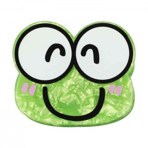 Hello Kitty Keroppi Smile Hair Clip Green | USA_HK31574