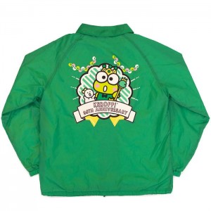 Hello Kitty Keroppi x JapanLA 35th Anniversary Coach Jacket Green | USA_HK24829