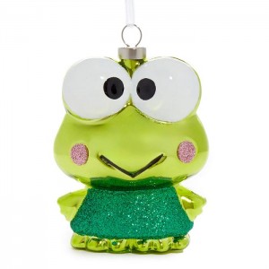 Hello Kitty Keroppi x Kat + Annie Glass Ornament Green | USA_HK93627