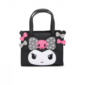 Hello Kitty Kuromi 2-Way Mini Black Handbag (Dainty Doll Series) Black | USA_HK52931