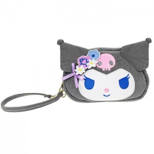 Hello Kitty Kuromi 2-Way Wristlet (Charming Florals Series) Purple | USA_HK70852