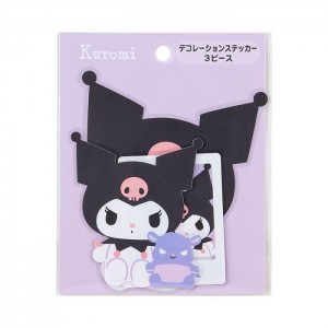Hello Kitty Kuromi 3-pc Dress Your Tech Sticker Set Black / Purple | USA_HK44251