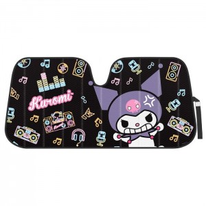 Hello Kitty Kuromi Car Sun Shade (Neon Party) Black | USA_HK27190
