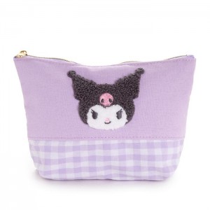 Hello Kitty Kuromi Chenille Gingham Zipper Purple | USA_HK58000