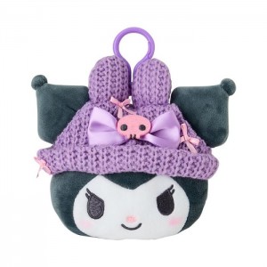 Hello Kitty Kuromi Cozy Cap Mascot Clip Pouch Purple / Black | USA_HK92111