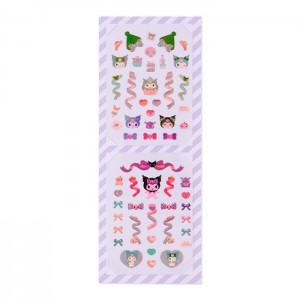 Hello Kitty Kuromi Holographic Kawaii Stickers Pink | USA_HK38796