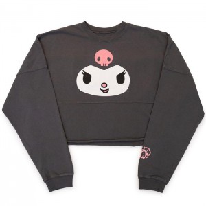Hello Kitty Kuromi JapanLA Cropped Spirit Jersey Black | USA_HK65307