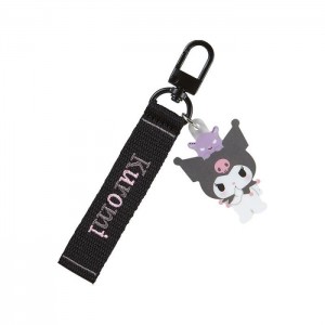 Hello Kitty Kuromi Logo Keychain (Sanrio Character Award Series) Black | USA_HK59760