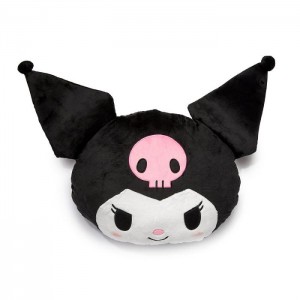 Hello Kitty Kuromi Oversized Face Plush (Just Lounging Series) Black | USA_HK78882