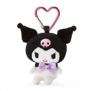 Hello Kitty Kuromi Plush Mascot All My Heart Keychain White / Black | USA_HK26510
