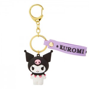 Hello Kitty Kuromi Signature Keychain Black | USA_HK73167
