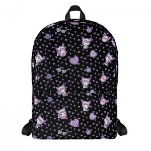 Hello Kitty Kuromi Sleepover All-Over Print Black | USA_HK58023