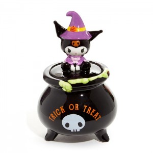 Hello Kitty Kuromi Witch Lidded Ceramic Candy Bowl Black | USA_HK49523