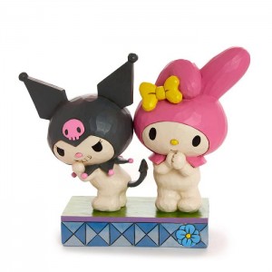 Hello Kitty Kuromi and My Melody Figurine (Jim Shore Sanrio Collection) Black / Pink | USA_HK60322