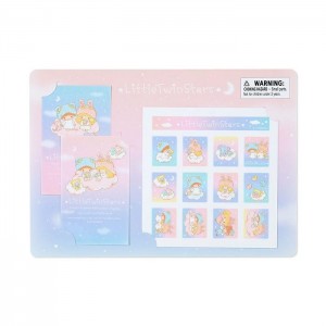 Hello Kitty LittleTwinStars Sticker Set (Fluffy Cloud Series) Pink / Blue | USA_HK29106