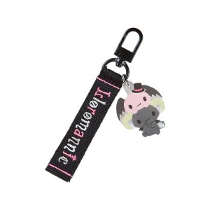 Hello Kitty Lloromannic Logo Keychain (Sanrio Character Award Series) Black | USA_HK62064