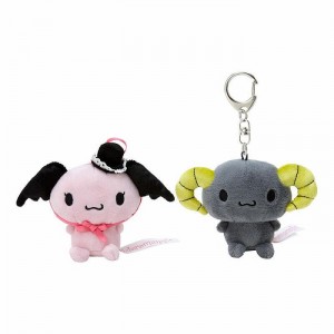 Hello Kitty Lloromannic Plush Mascot Keychain (Set of 2) Pink / Grey | USA_HK46970