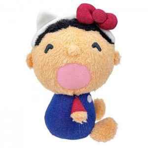 Hello Kitty Minna No Tabo 6" Mascot Plush (Hello, Everyone! Series) Blue | USA_HK42096