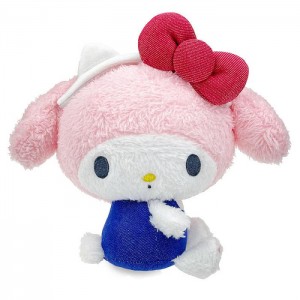 Hello Kitty My Melody 6" Mascot Plush (Hello, Everyone! Series) Pink / Blue | USA_HK52785