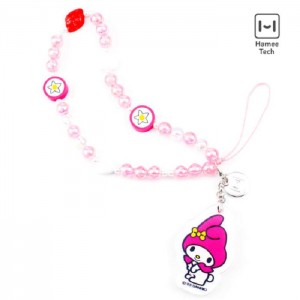 Hello Kitty My Melody Beaded Charm Mobile Phone Wrist Strap Pink | USA_HK14526