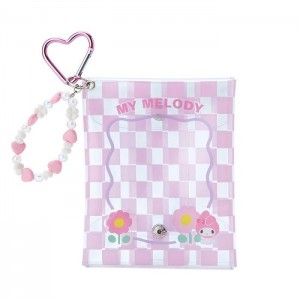 Hello Kitty My Melody Clear Snap Mini Pouch (Pastel Check Series) Pink | USA_HK53123