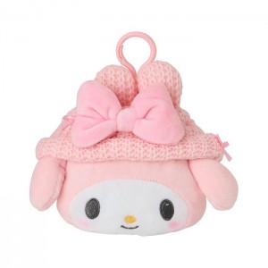 Hello Kitty My Melody Cozy Cap Mascot Clip Pouch Pink | USA_HK67333