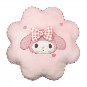 Hello Kitty My Melody Cozy Face Throw Pillow Pink | USA_HK42029
