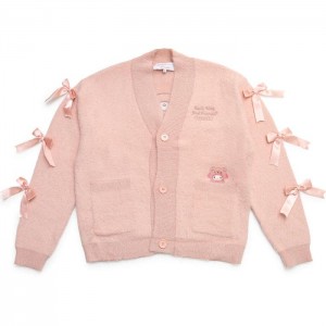 Hello Kitty My Melody Cozy Kuma JapanLA Cardigan Pink | USA_HK70234