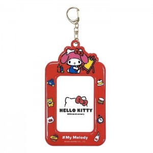Hello Kitty My Melody ID Badge Holder (Hello, Everyone! Series) Orange | USA_HK46652