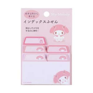 Hello Kitty My Melody Index Tab Sticky Notes Pink | USA_HK74158