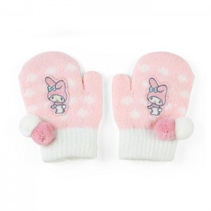 Hello Kitty My Melody Kids Cozy Mittens Pink / White | USA_HK60072