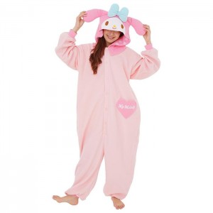 Hello Kitty My Melody Kigurumi Onesie Pink | USA_HK34723