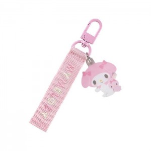 Hello Kitty My Melody Logo Keychain (Sanrio Character Award Series) Pink | USA_HK82127